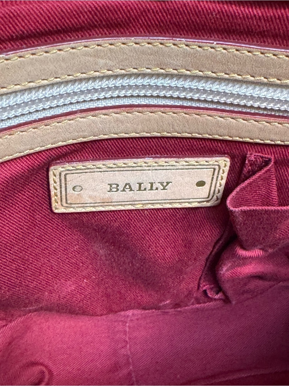 Y2K Bally Signature B-Monogram Canvas Satchel Shoulder bag with Leather Trim - Picture 9 of 9